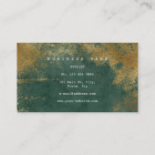 Emerald Green Grungy Distress Gold Vip Visitekaartje (Achterkant)