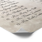 Emerald Green Heart Leaf Tree Seating Chart Poster (Hoek)