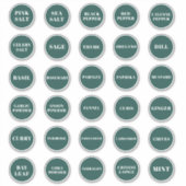 Emerald Green Herb et Étiquettes d'épices (Devant)