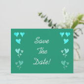 Emerald Green hoort sparen de datum Save The Date (Staand voorkant)