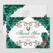 Emerald Green Horse Quinceanera Merci (Devant / Derrière)