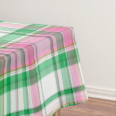 Emerald Green, Hot Pink, White Preppy Madras Pset Tafelkleed (Voorbeeld)