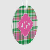 Emerald Green Hot Pink Wht Preppy Madras (devant)