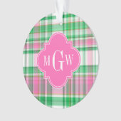 Emerald Green Hot Pink Wht Preppy Madras (devant)