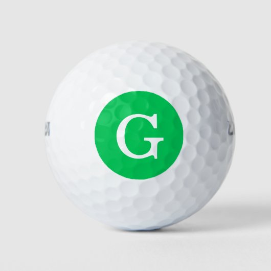 Emerald Green Initiaal monogram Golfballen (Voorkant)