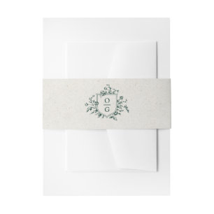 Emerald Green initialen bruiloft Belly B Uitnodigingen Wikkel