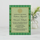 Emerald Green Irish Wedding Kaart (Staand voorkant)