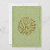 Emerald Green Irish Wedding Kaart (Achterkant)