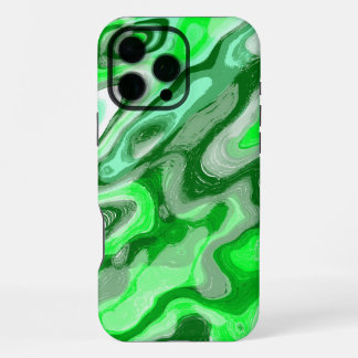 Emerald Green Kleurrijke Abstracte Marmeren Vloeib iPhone 16 Pro Max Hoesje