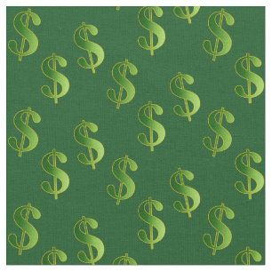 Emerald Green kleurstof met Dollar-tekens Stof