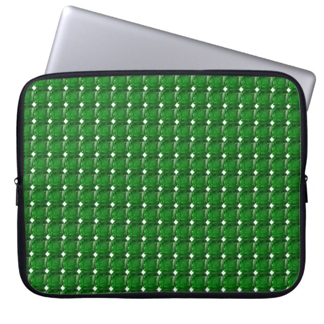 Emerald Green Laptop Sleeve (Voorkant)