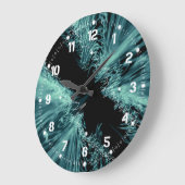 Emerald Green Large Round Wall klok (Hoek)