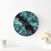 Emerald Green Large Round Wall klok (Huis)
