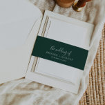 Emerald Green Le Mariage De Invitation Belly Band<br><div class="desc">Ce vert émeraude le mariage de l'invitation groupe du ventre est parfait pour un mariage boho. Le design romantique moderne présente une typographie blanche classique sur un arrière - plan vert foncé. Personnalisez ces bandes de ventre en papier avec les noms de la mariée et du marié, et la date...</div>