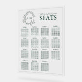 Emerald Green Leafy Crest Monogram Mariage (Angle)