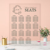 Emerald Green Leafy Crest Monogram Mariage (Mariage)