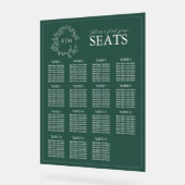 Emerald Green Leafy Crest Monogram Mariage (Angle)