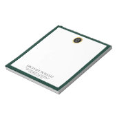 Emerald Green Leather Circle Logo professional Notitieblok (Gedraaid)