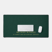 Emerald Green Leather Mannelijk Elegante NAAM Bureaumat (Keyboard & Muis)