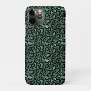 Emerald Green Leopard Print iPhone 11 Pro Hoesje