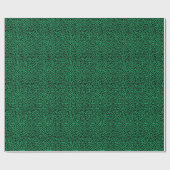 Emerald Green Leopard Print Wrapping Paper Cadeaupapier (Vlak)