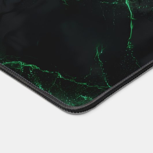 Emerald Green Lightning Marble Mouse Pad (Coin)