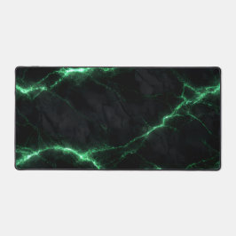Emerald Green Lightning Marble Mouse Pad