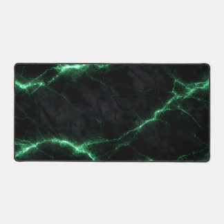 Emerald Green Lightning Marble Mouse Pad