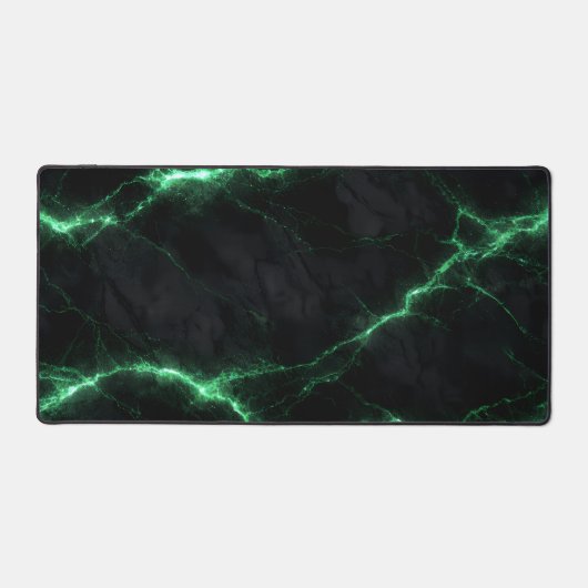 Emerald Green Lightning Marble Mouse Pad (Voorkant)