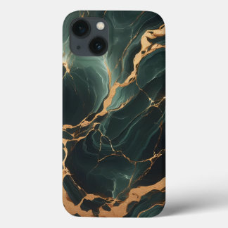 Emerald Green Marble iPhone 13 Hoesje