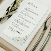Emerald Green Mariage Cartes de menu Modèle