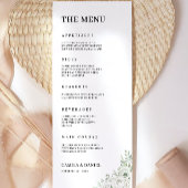 Emerald Green Mariage Cartes de menu Modèle