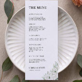 Emerald Green Mariage Cartes de menu Modèle