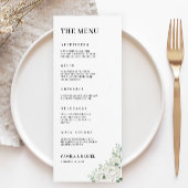 Emerald Green Mariage Cartes de menu Modèle