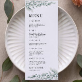 Emerald Green Mariage Cartes de menu Modèle