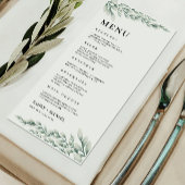 Emerald Green Mariage Cartes de menu Modèle