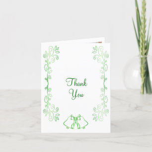 Emerald Green Mariage Cartes de remerciements Bell