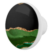 Emerald Green Marked Agate Contemeigostone Keramische Knop (Rechts)