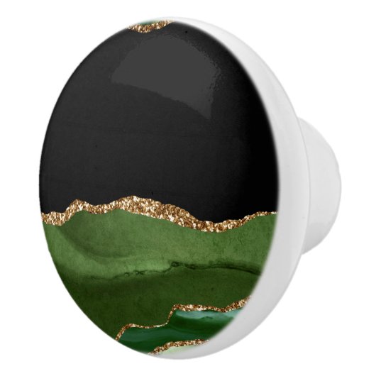 Emerald Green Marked Agate Contemeigostone Keramische Knop (Rechts)