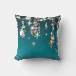 *~* Emerald Green Metallic AP7 Long Drip GLITTER Kussen