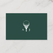Emerald Green Modern Golf Wedding Drink Ticket (Achterkant)