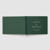 Emerald Green Modern Wedding Custom Guest Book Gastenboek (Volledig)