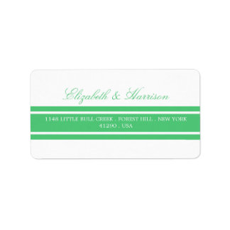 Emerald Green Modern Wedding Etiket