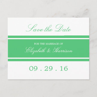 Emerald Green Modern Wedding Save the Date Aankondigingskaart