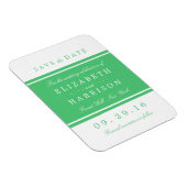 Emerald Green Modern Wedding Save the Date Magneet (Rechterzijde)