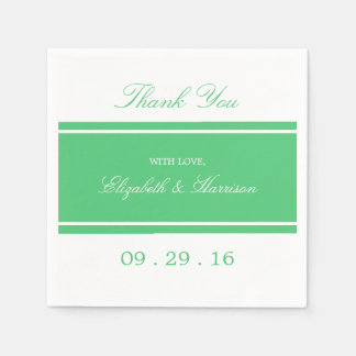 Emerald Green Modern Wedding Servetten