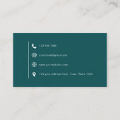 Emerald Green Moderne Carte de visite simple (Dos)