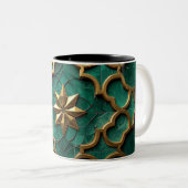 Emerald Green Moorish Geometric Art MUG (Devant droit)