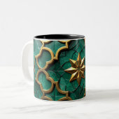 Emerald Green Moorish Geometric Art MUG (Devant gauche)