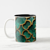 Emerald Green Moorish Geometric Art MUG (Gauche)